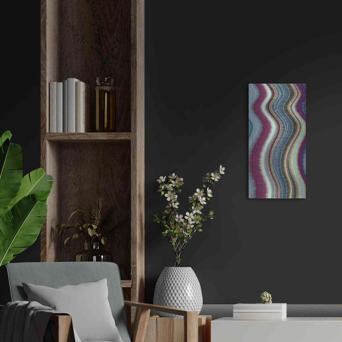 Luxe Metal Art 'Rumba III' by James Burghardt, Metal Wall Art,12x24