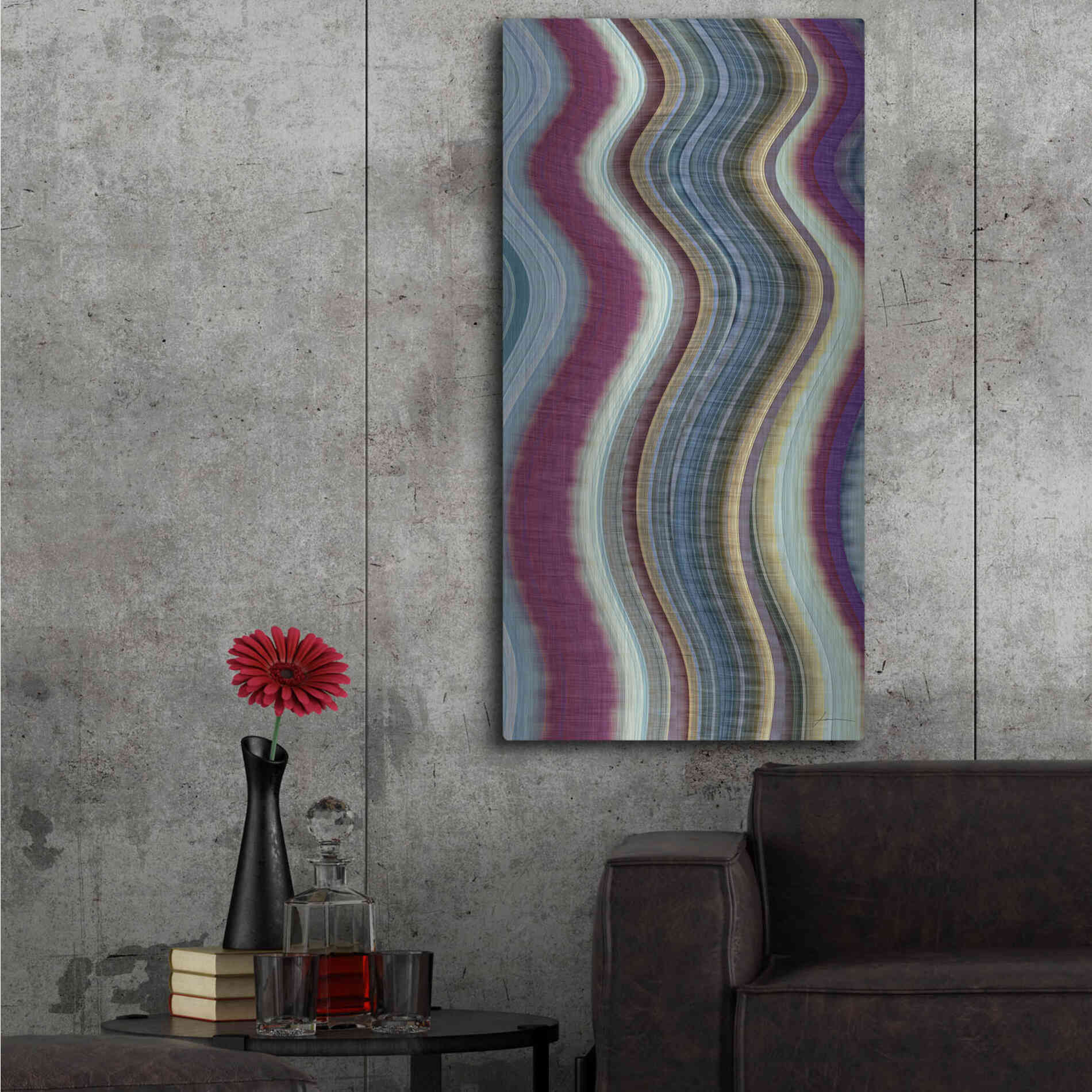 Luxe Metal Art 'Rumba III' by James Burghardt, Metal Wall Art,24x48