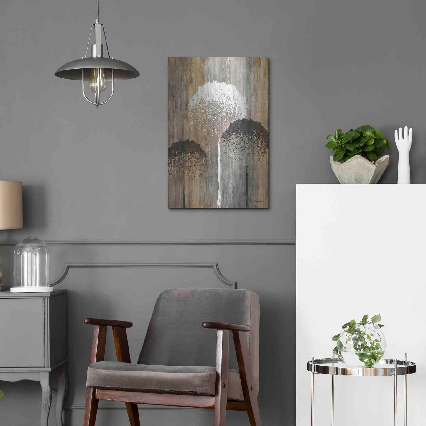 Luxe Metal Art 'Rustic Garden I' by James Burghardt, Metal Wall Art,16x24