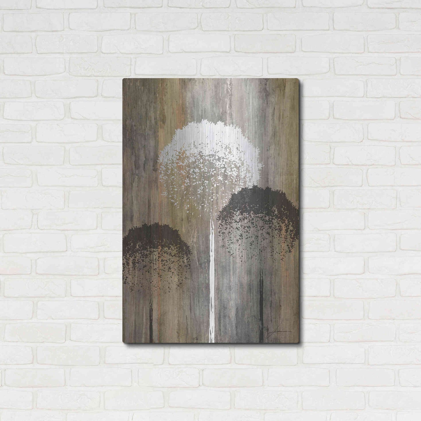 Luxe Metal Art 'Rustic Garden I' by James Burghardt, Metal Wall Art,24x36