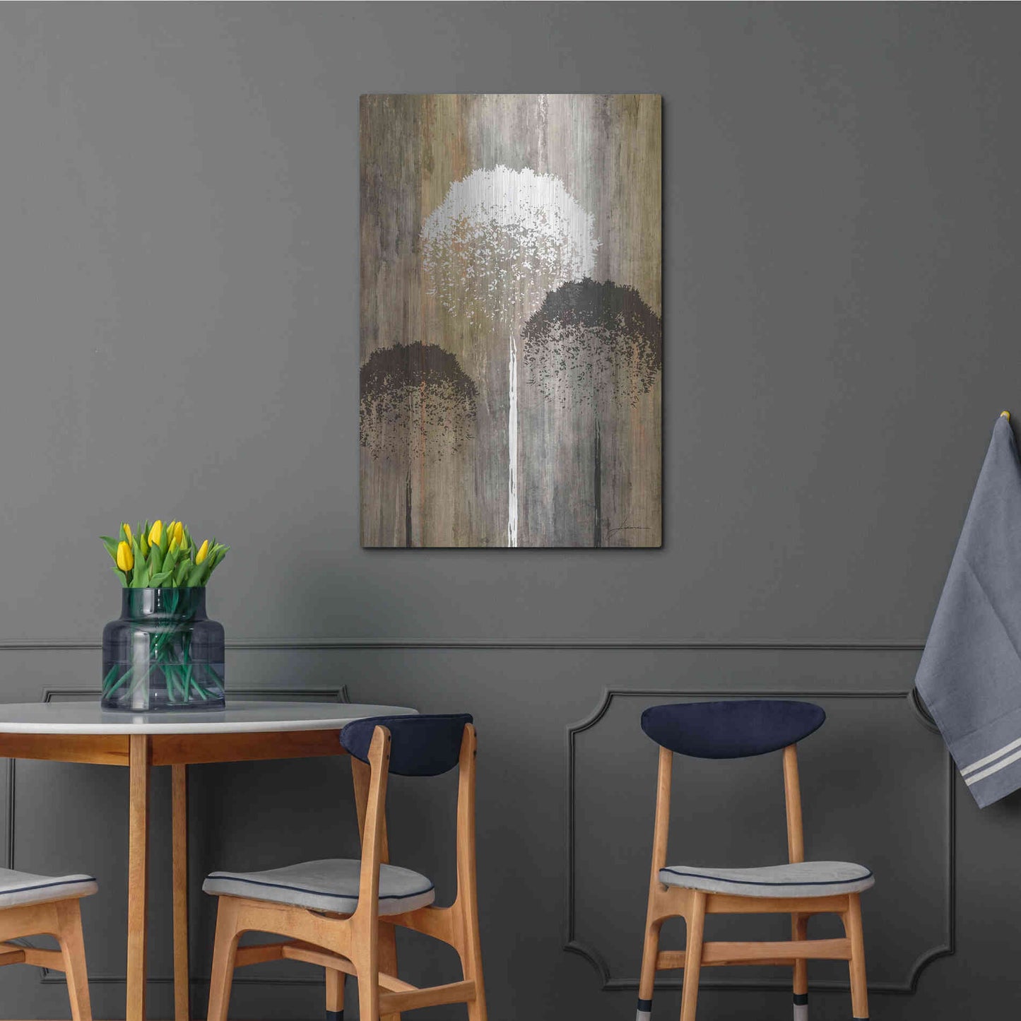 Luxe Metal Art 'Rustic Garden I' by James Burghardt, Metal Wall Art,24x36