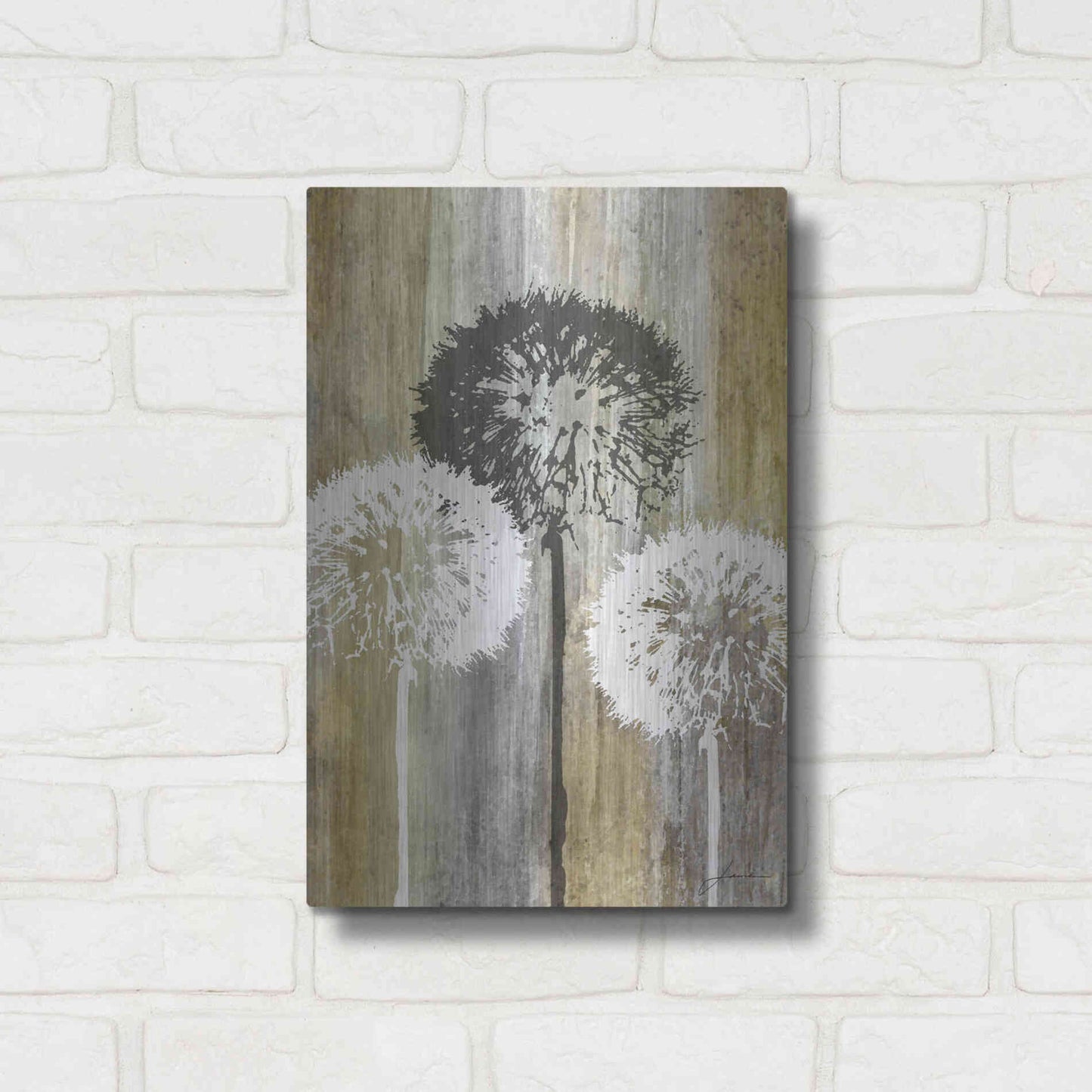 Luxe Metal Art 'Rustic Garden II' by James Burghardt, Metal Wall Art,12x16