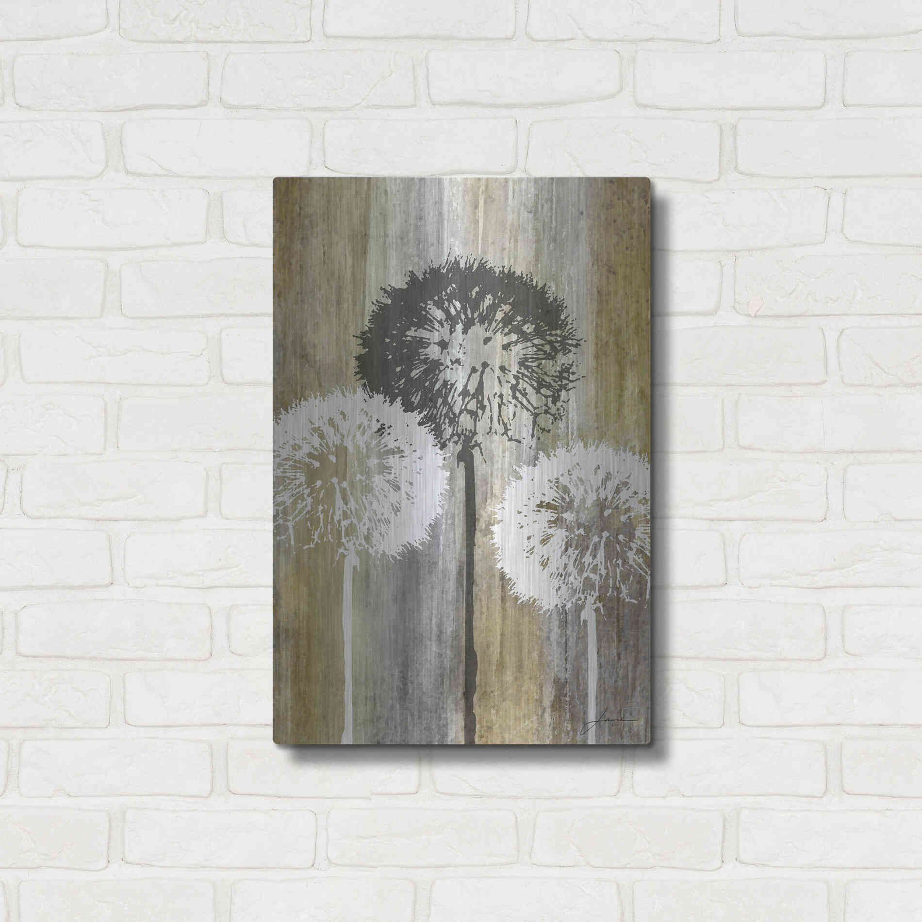 Luxe Metal Art 'Rustic Garden II' by James Burghardt, Metal Wall Art,16x24