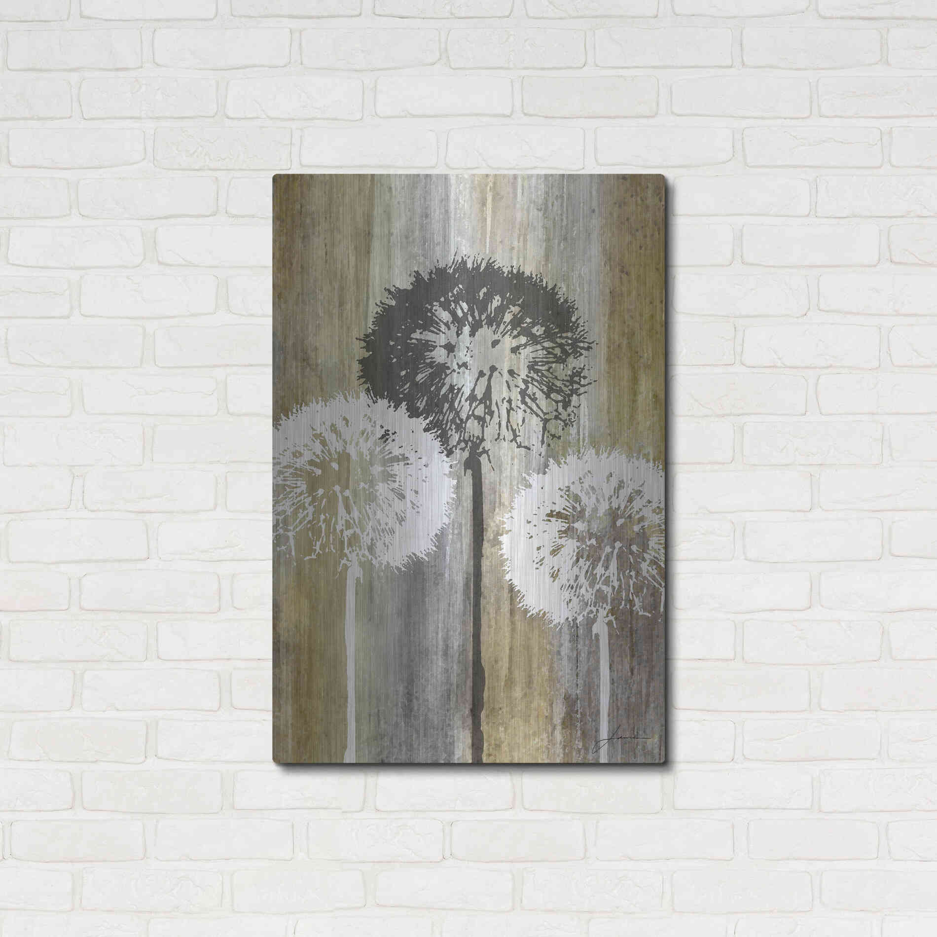 Luxe Metal Art 'Rustic Garden II' by James Burghardt, Metal Wall Art,24x36