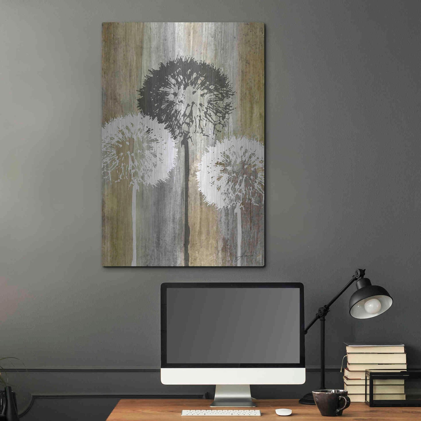 Luxe Metal Art 'Rustic Garden II' by James Burghardt, Metal Wall Art,24x36