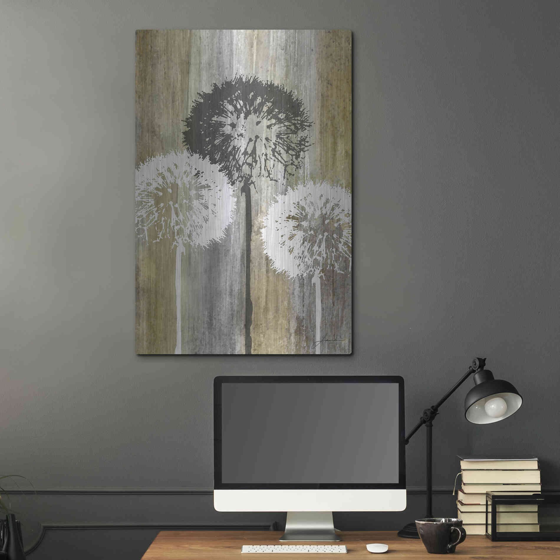 Luxe Metal Art 'Rustic Garden II' by James Burghardt, Metal Wall Art,24x36