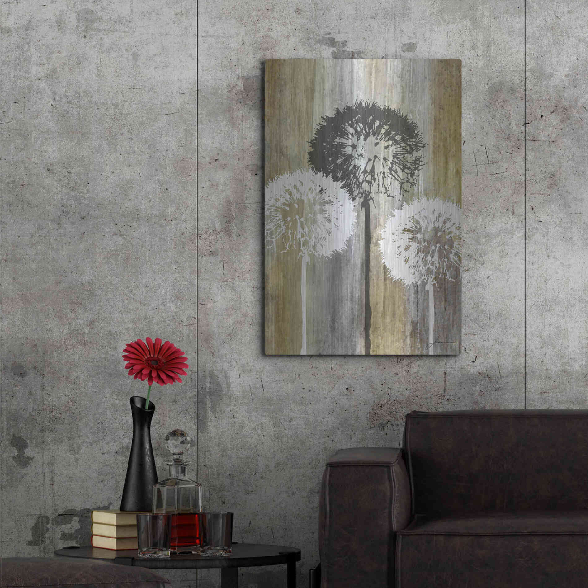 Luxe Metal Art 'Rustic Garden II' by James Burghardt, Metal Wall Art,24x36