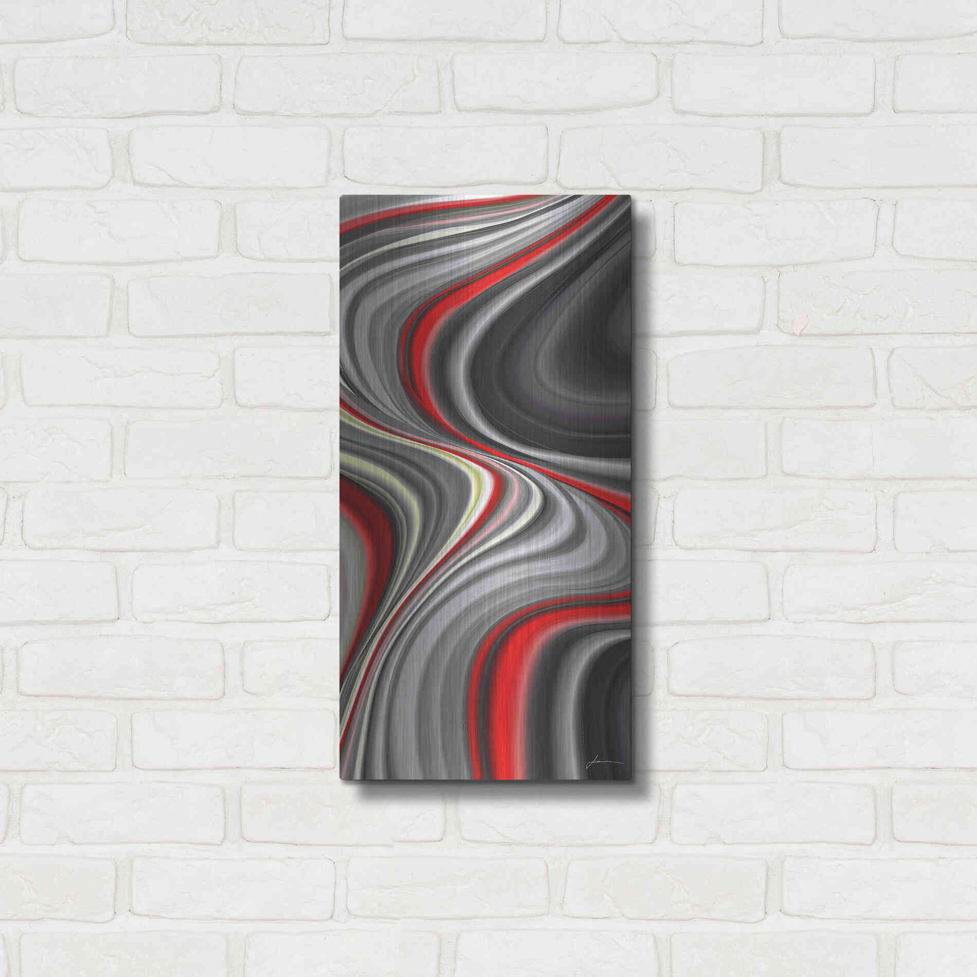 Luxe Metal Art 'Smoke Screen I' by James Burghardt, Metal Wall Art,12x24