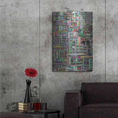 Luxe Metal Art 'Stack I' by James Burghardt, Metal Wall Art,24x36