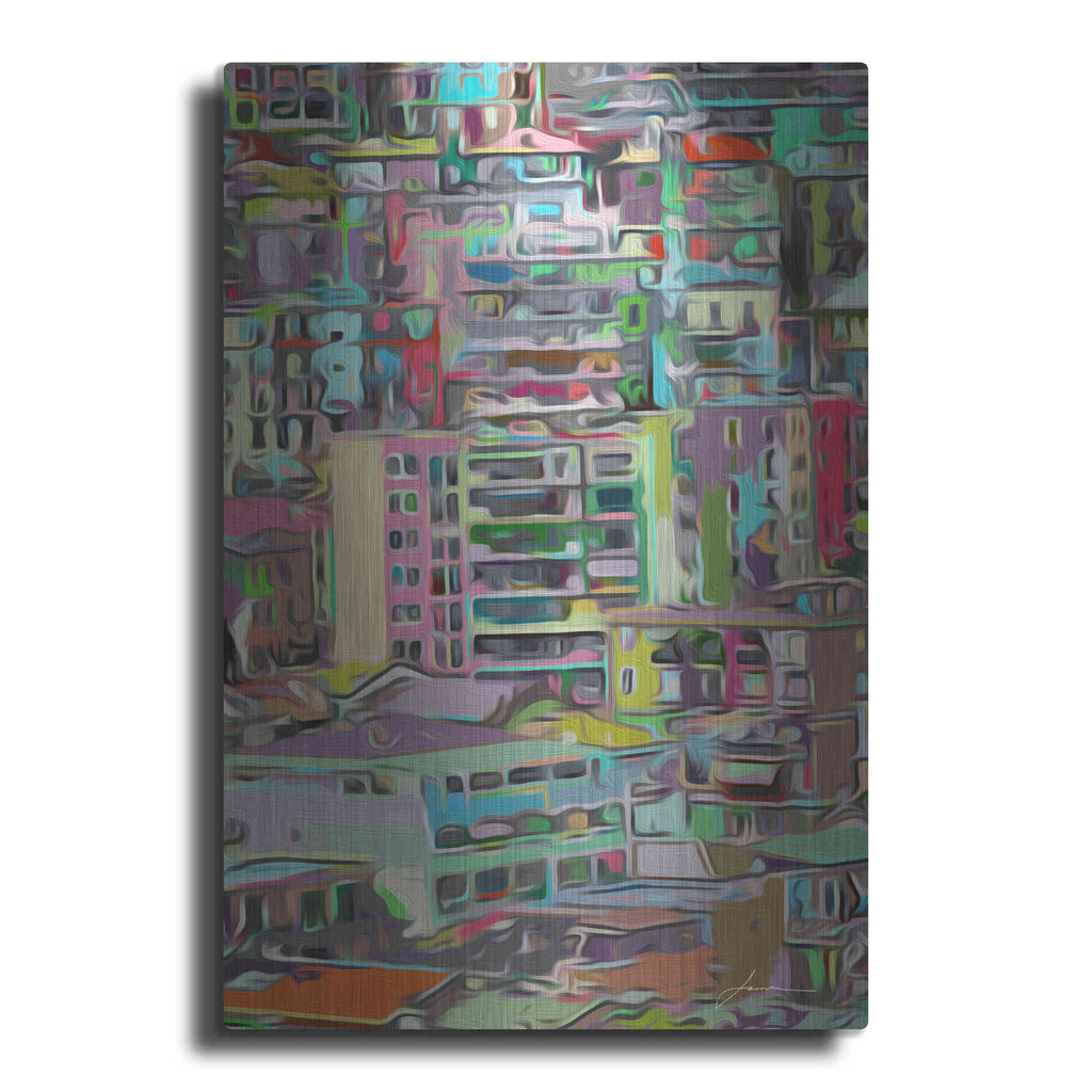 Luxe Metal Art 'Stack III' by James Burghardt, Metal Wall Art