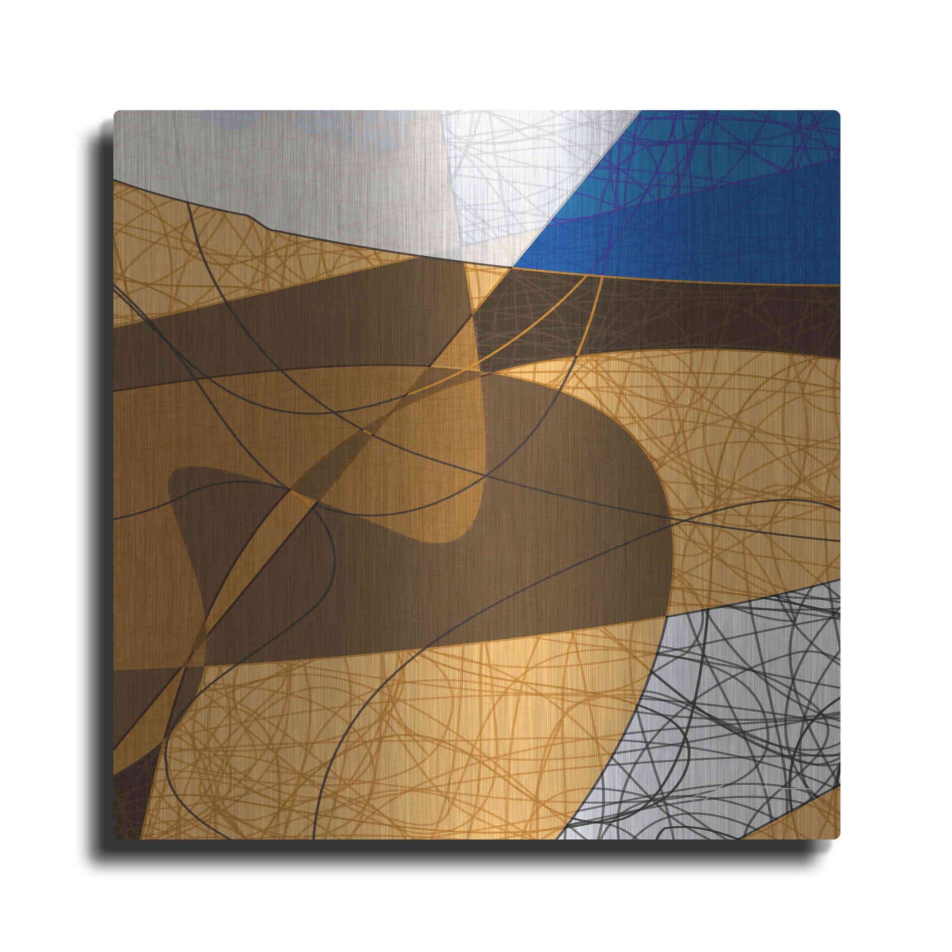 Luxe Metal Art 'Tangled II' by James Burghardt, Metal Wall Art