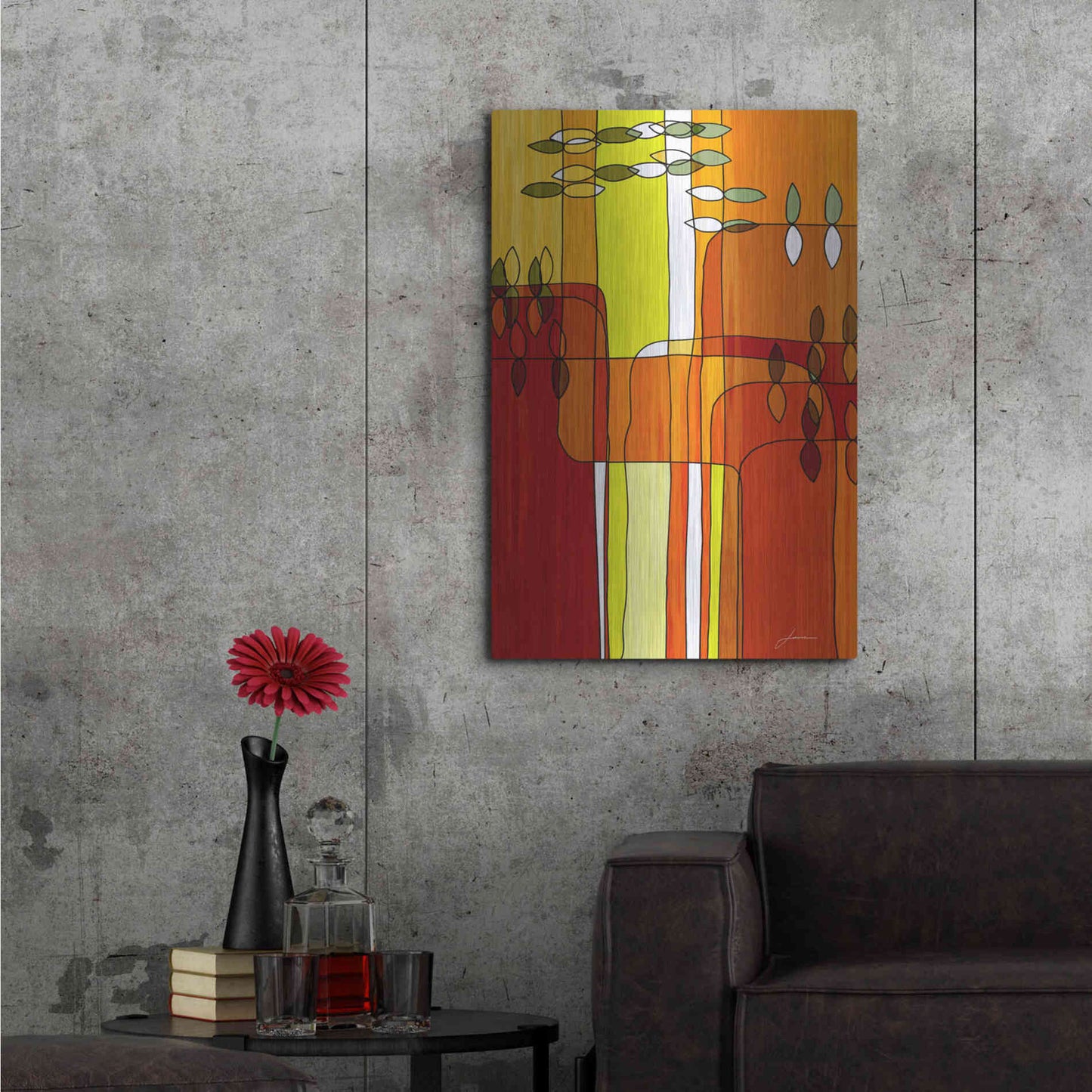 Luxe Metal Art 'Uplift I' by James Burghardt, Metal Wall Art,24x36