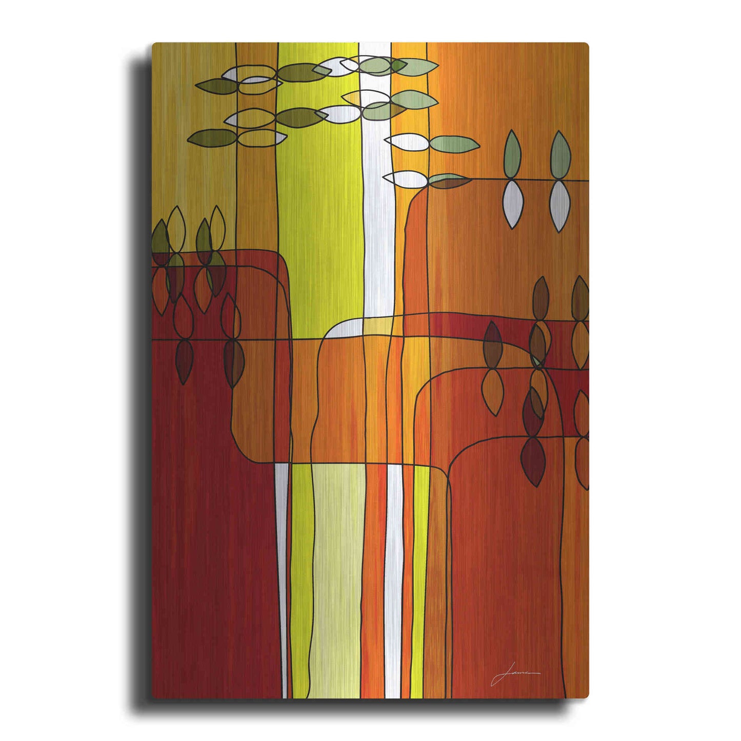 Luxe Metal Art 'Uplift I' by James Burghardt, Metal Wall Art