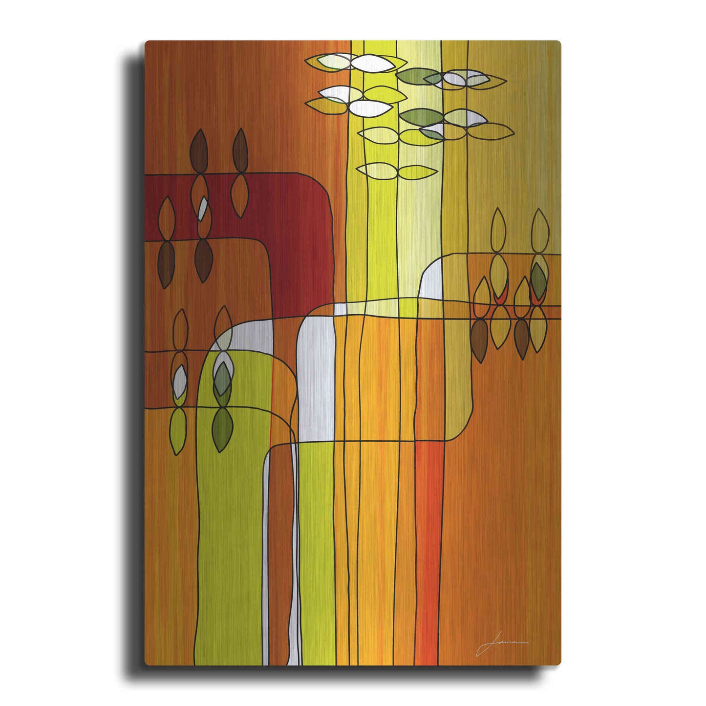 Luxe Metal Art 'Uplift II' by James Burghardt, Metal Wall Art