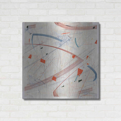 Luxe Metal Art 'Vectora Panel II' by James Burghardt, Metal Wall Art,36x36