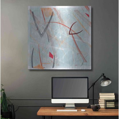 Luxe Metal Art 'Vectora Panel III' by James Burghardt, Metal Wall Art,36x36