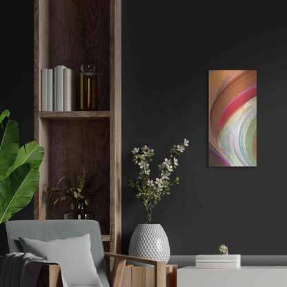 Luxe Metal Art 'Wind Waves II' by James Burghardt, Metal Wall Art,12x24