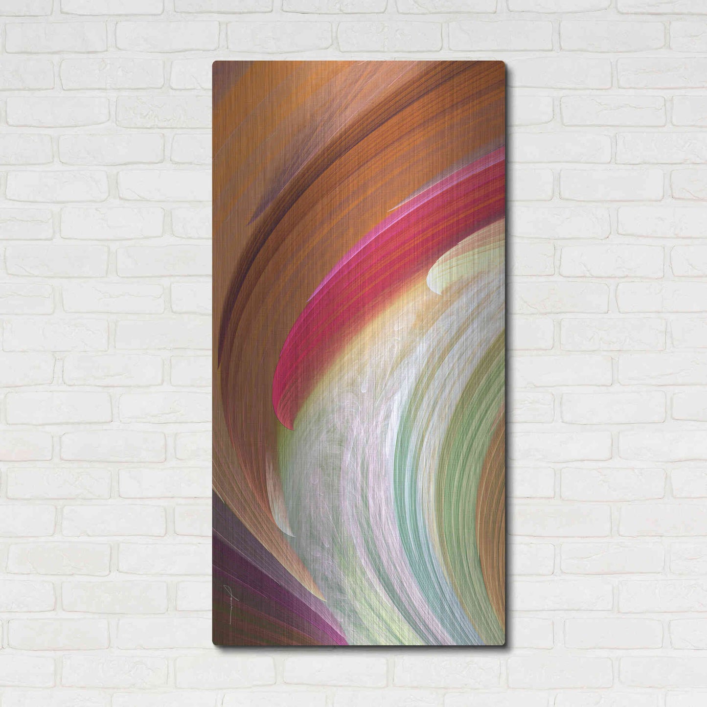 Luxe Metal Art 'Wind Waves II' by James Burghardt, Metal Wall Art,24x48