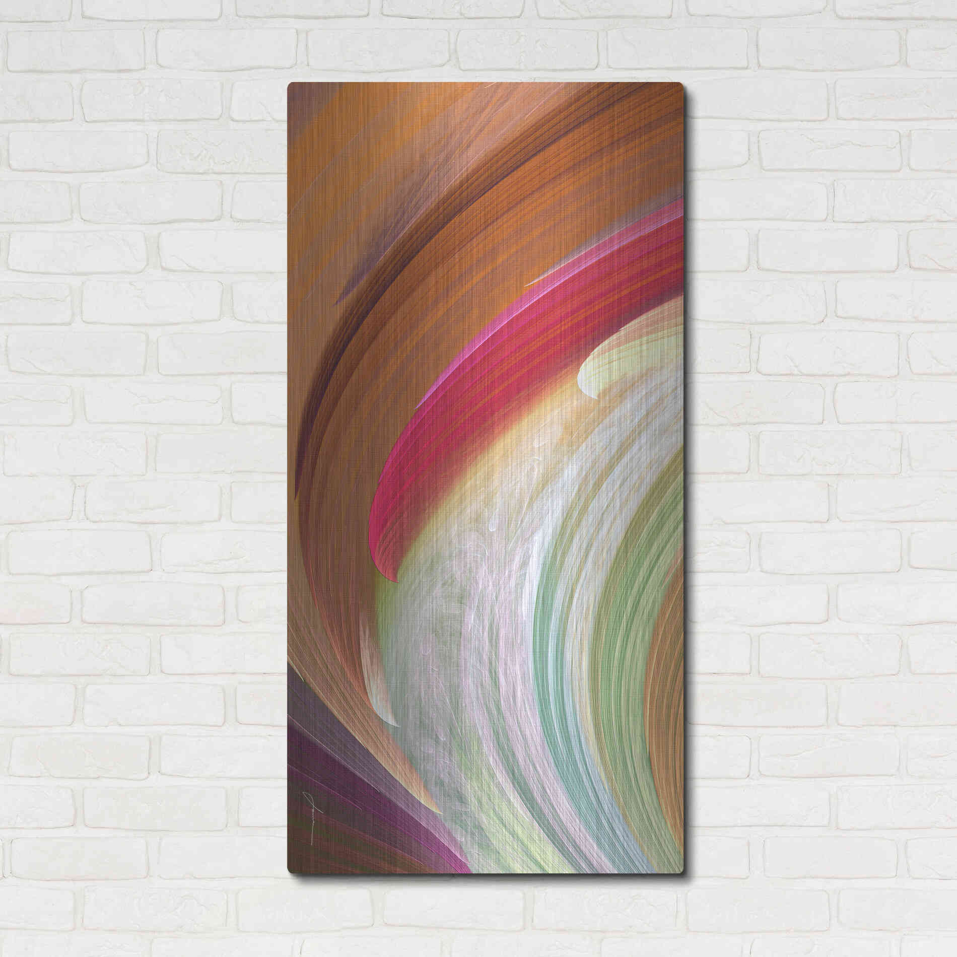 Luxe Metal Art 'Wind Waves II' by James Burghardt, Metal Wall Art,24x48