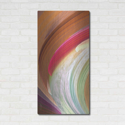 Luxe Metal Art 'Wind Waves II' by James Burghardt, Metal Wall Art,24x48