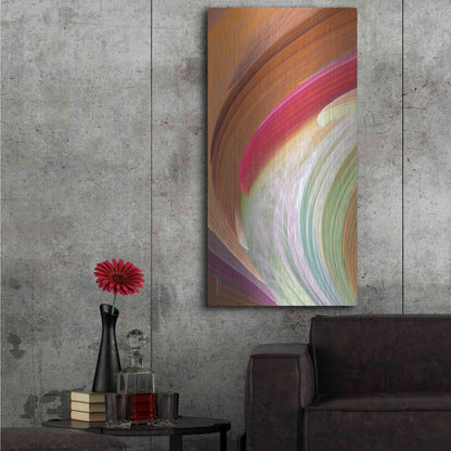 Luxe Metal Art 'Wind Waves II' by James Burghardt, Metal Wall Art,24x48