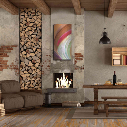 Luxe Metal Art 'Wind Waves II' by James Burghardt, Metal Wall Art,24x48