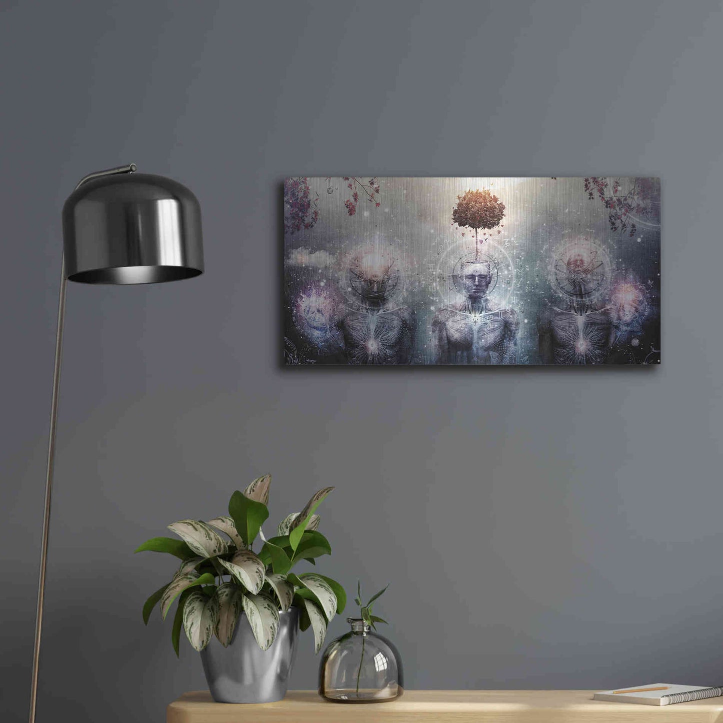 Luxe Metal Art 'Hope For The Sound Awakening' by Cameron Gray, Metal Wall Art,24x12