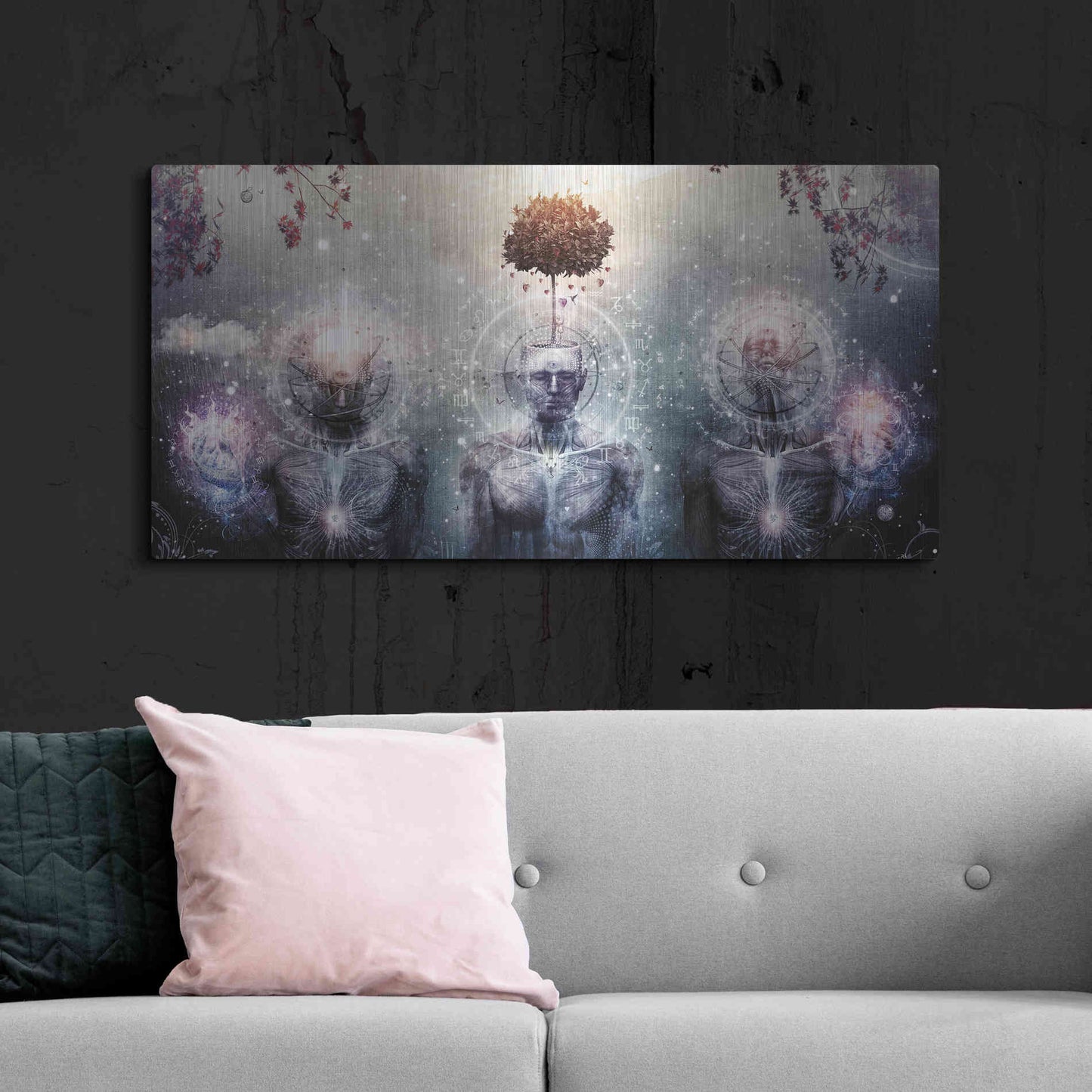 Luxe Metal Art 'Hope For The Sound Awakening' by Cameron Gray, Metal Wall Art,48x24