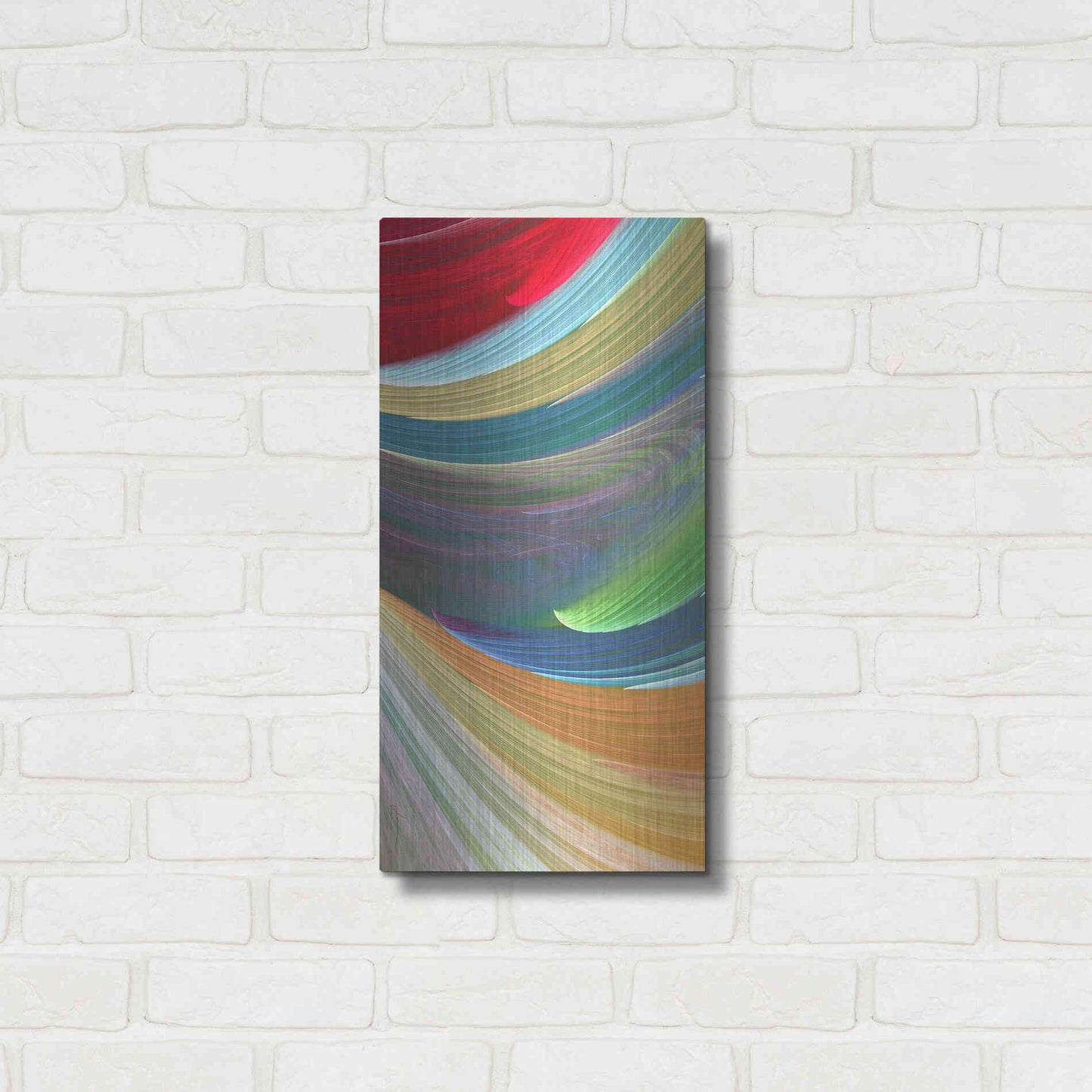 Luxe Metal Art 'Wind Waves III' by James Burghardt, Metal Wall Art,12x24