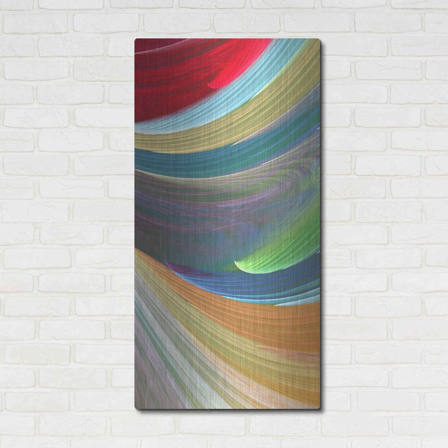 Luxe Metal Art 'Wind Waves III' by James Burghardt, Metal Wall Art,24x48