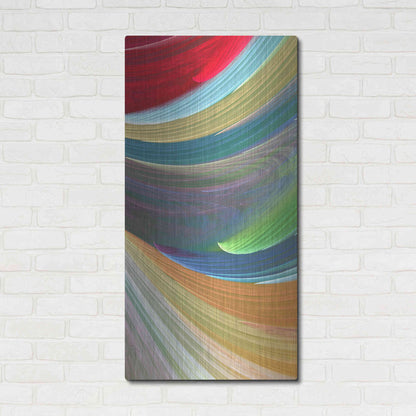 Luxe Metal Art 'Wind Waves III' by James Burghardt, Metal Wall Art,24x48