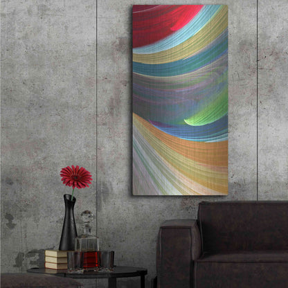 Luxe Metal Art 'Wind Waves III' by James Burghardt, Metal Wall Art,24x48
