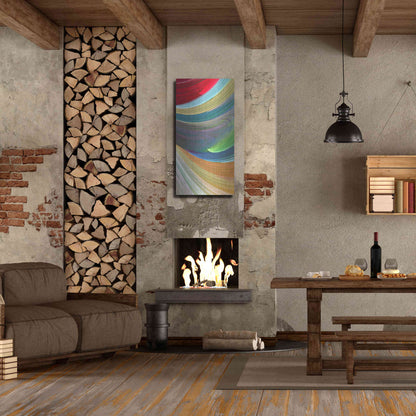 Luxe Metal Art 'Wind Waves III' by James Burghardt, Metal Wall Art,24x48