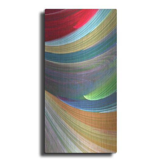 Luxe Metal Art 'Wind Waves III' by James Burghardt, Metal Wall Art