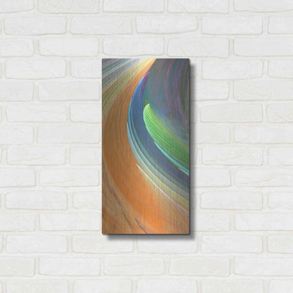 Luxe Metal Art 'Wind Waves IV' by James Burghardt, Metal Wall Art,12x24