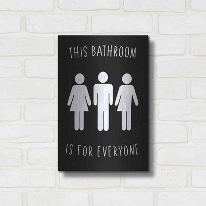 Luxe Metal Art 'Human Bathroom I' by Jarman Fagalde Metal Wall Art,12x16