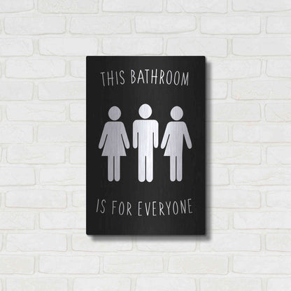 Luxe Metal Art 'Human Bathroom I' by Jarman Fagalde Metal Wall Art,16x24