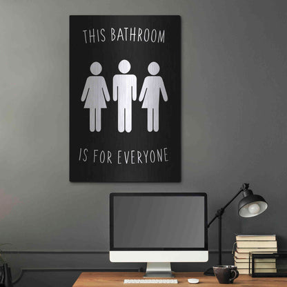 Luxe Metal Art 'Human Bathroom I' by Jarman Fagalde Metal Wall Art,24x36