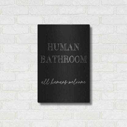 Luxe Metal Art 'Human Bathroom IV' by Jarman Fagalde Metal Wall Art,16x24