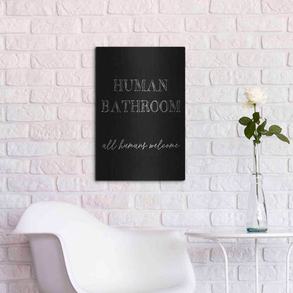 Luxe Metal Art 'Human Bathroom IV' by Jarman Fagalde Metal Wall Art,16x24