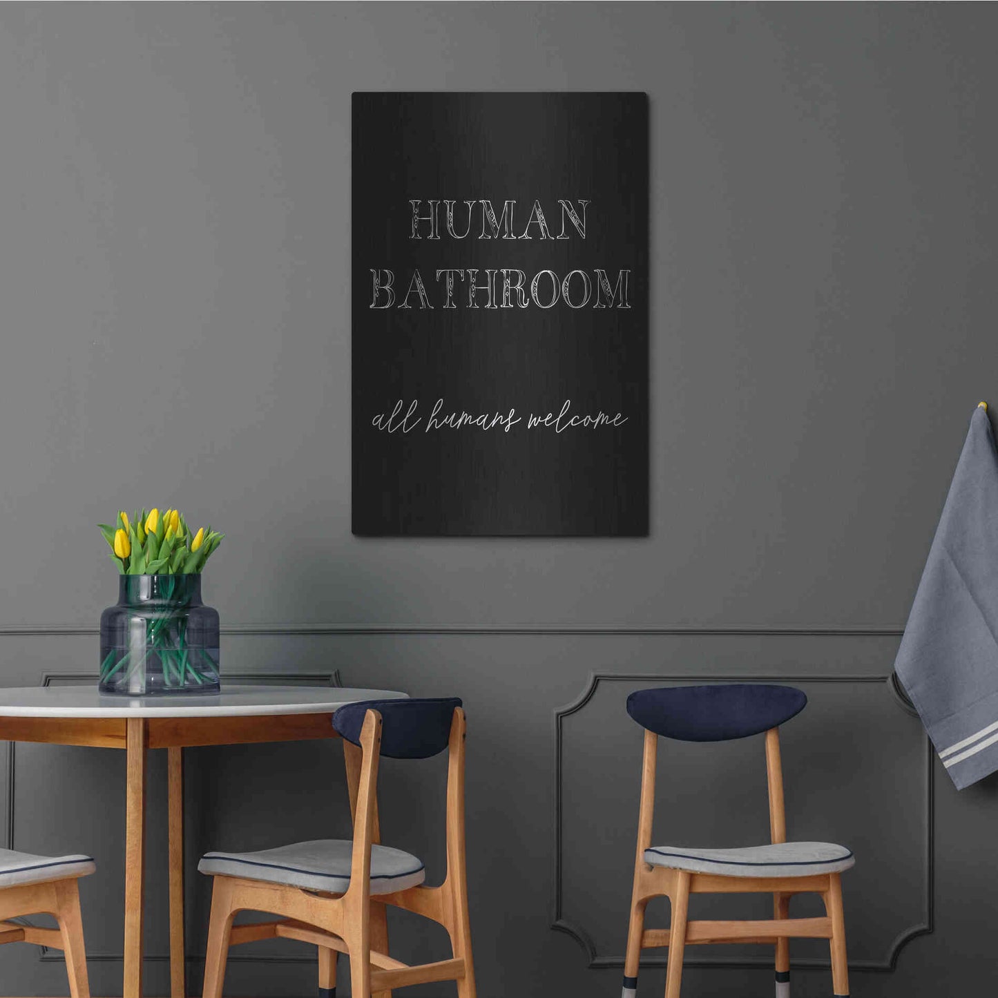 Luxe Metal Art 'Human Bathroom IV' by Jarman Fagalde Metal Wall Art,24x36