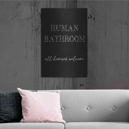 Luxe Metal Art 'Human Bathroom IV' by Jarman Fagalde Metal Wall Art,24x36