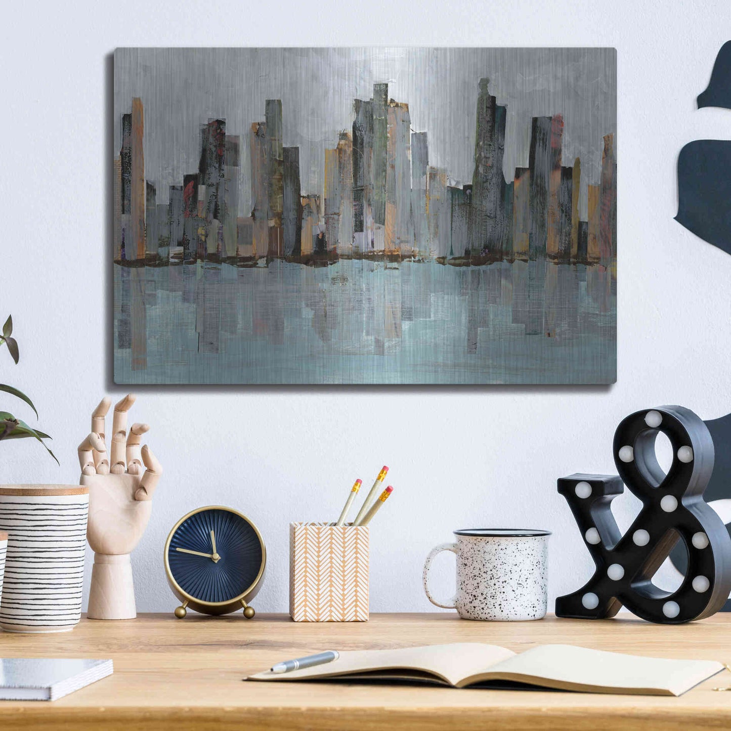 Luxe Metal Art 'Second City II' by Jarman Fagalde Metal Wall Art,16x12