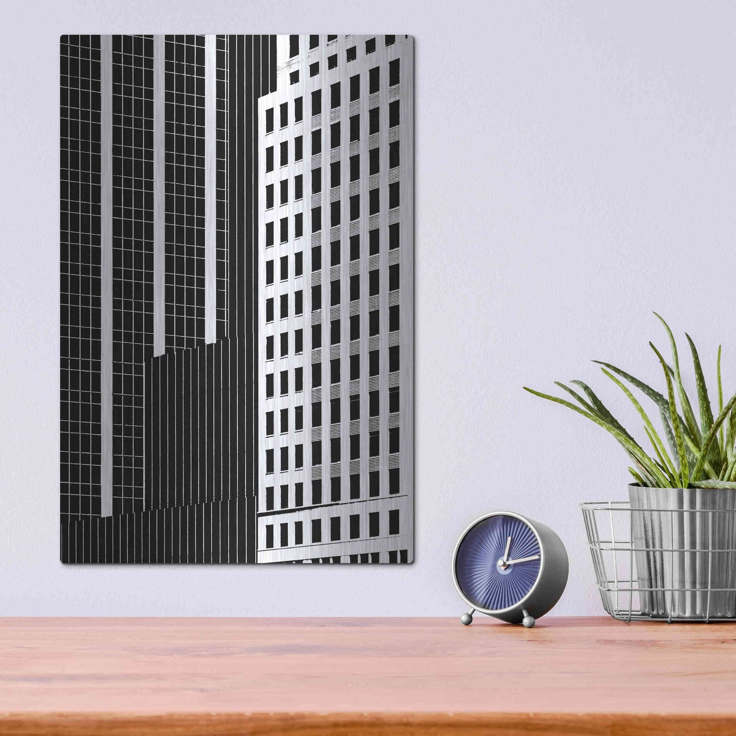 Luxe Metal Art 'NYC in Pure B&W II' by Jeff Pica Metal Wall Art,12x16