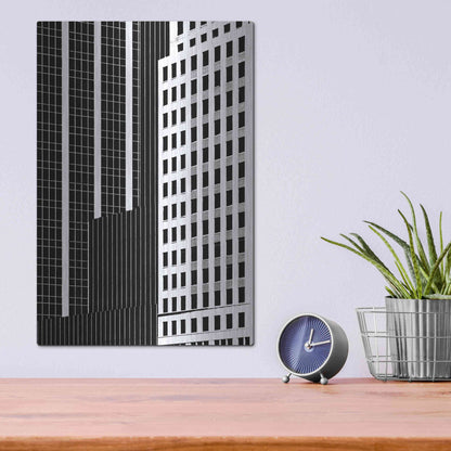 Luxe Metal Art 'NYC in Pure B&W II' by Jeff Pica Metal Wall Art,12x16