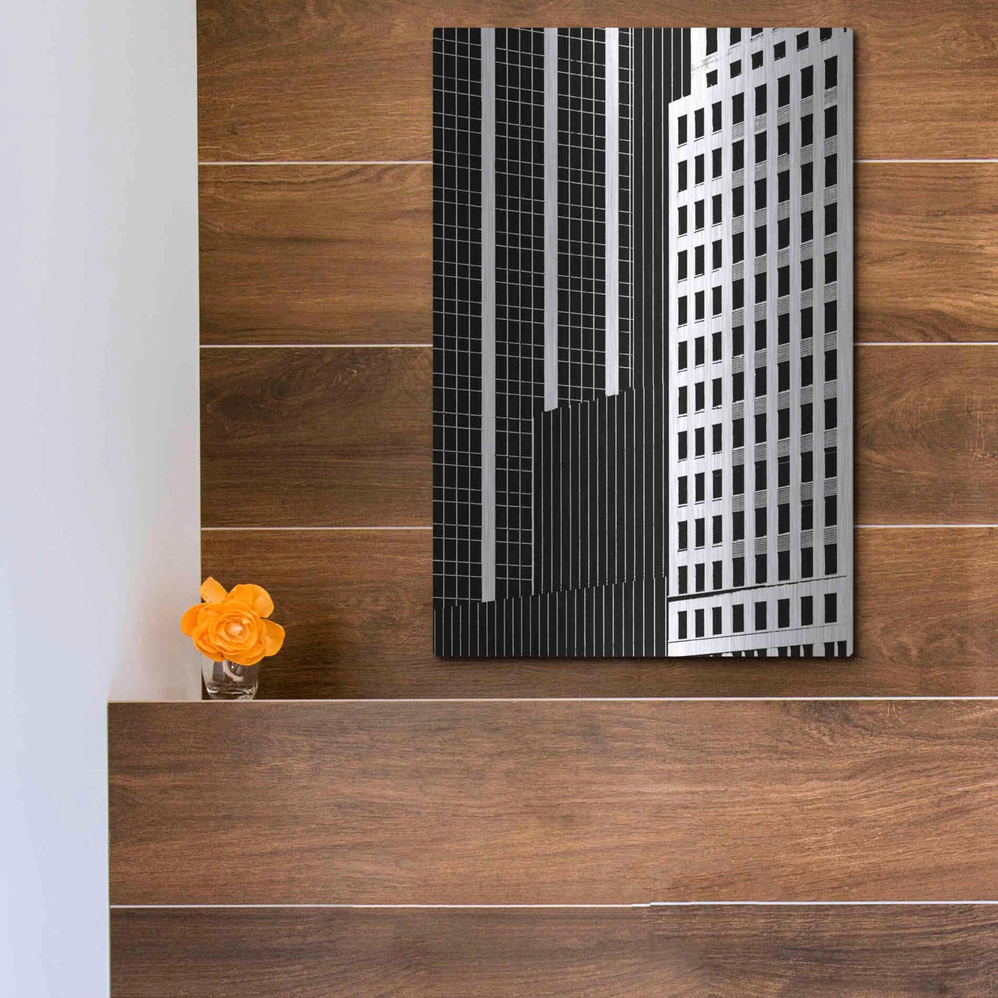 Luxe Metal Art 'NYC in Pure B&W II' by Jeff Pica Metal Wall Art,12x16