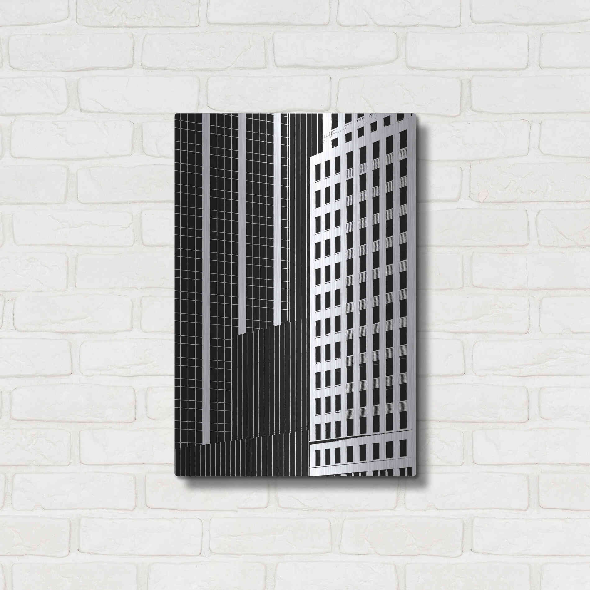 Luxe Metal Art 'NYC in Pure B&W II' by Jeff Pica Metal Wall Art,16x24
