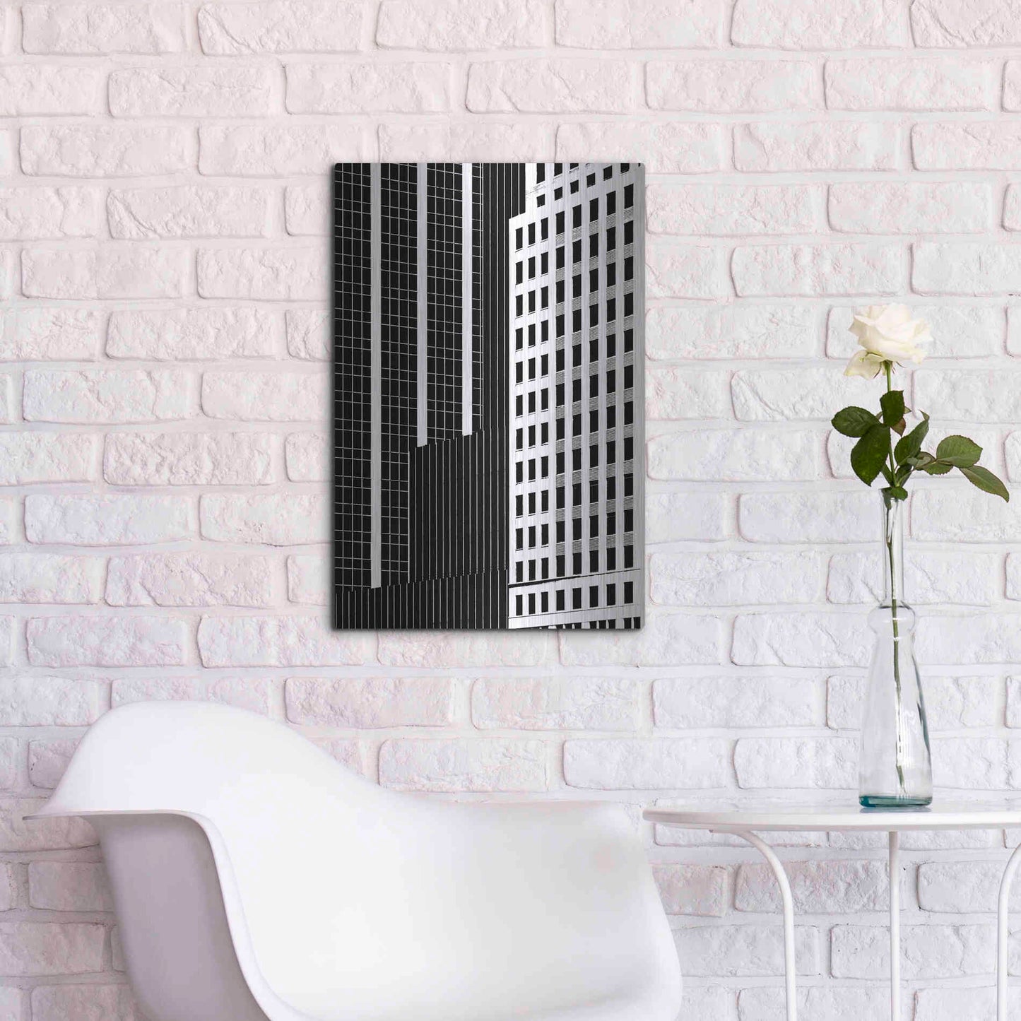Luxe Metal Art 'NYC in Pure B&W II' by Jeff Pica Metal Wall Art,16x24