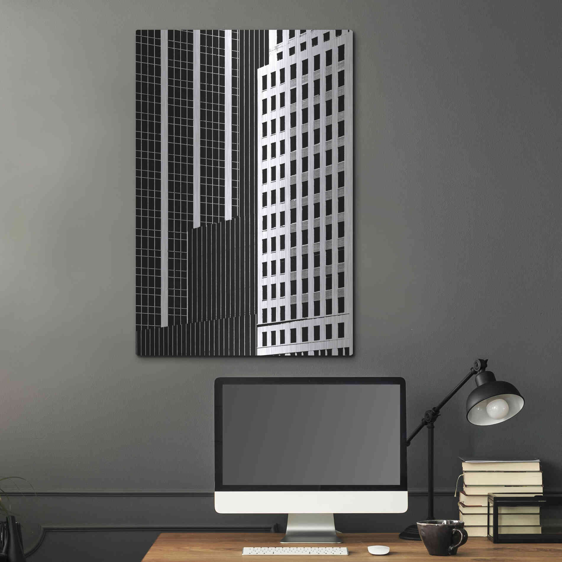 Luxe Metal Art 'NYC in Pure B&W II' by Jeff Pica Metal Wall Art,24x36