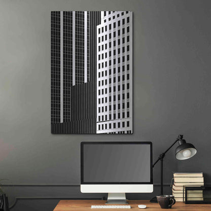 Luxe Metal Art 'NYC in Pure B&W II' by Jeff Pica Metal Wall Art,24x36